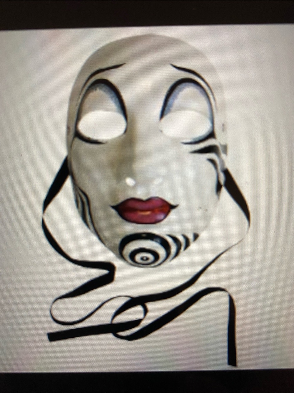 Cirque Du Soleil “O” Souvenir Plastic Mask Decor Mime Halloween Collectible